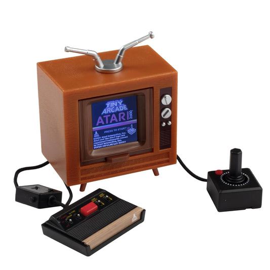 Tiny Arcade Atari 2600 3.5" Mini Retro Game - Playable Console & TV w/ Real Gameplay & Sound-10 Classic Video Games: Pac-Man Breakout &More(Ages 8+)
